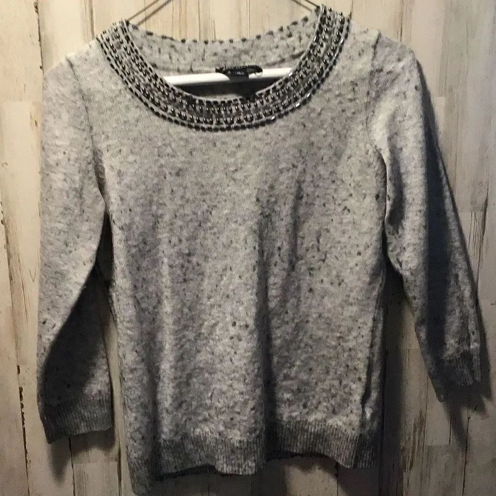 Sweater type blouse with beaded collar from banana republic size medium